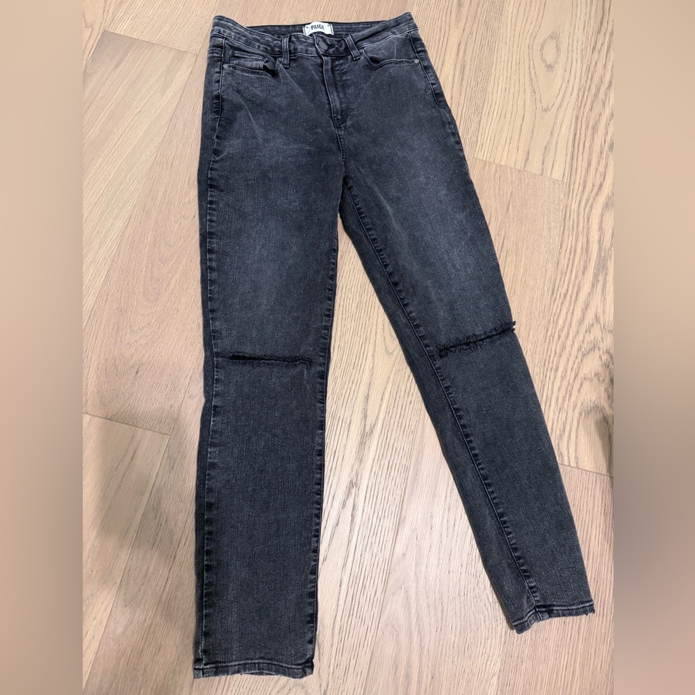 PAIGE Black Skinny High-Rise Jeans